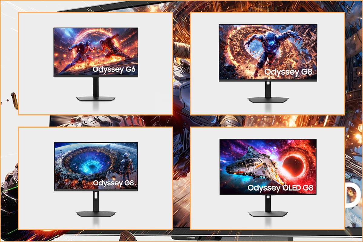 Samsung 2026 Odyssey G6, G8, G8(G80HF), G8(G80HF), OLED G8 monitoriai.